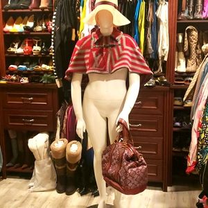LOUIS VUITTON CAPE SIZE 42 COLOR BURGUNDY AND GRAY